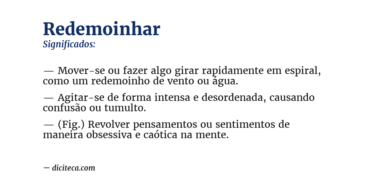 Significado de redemoinhar