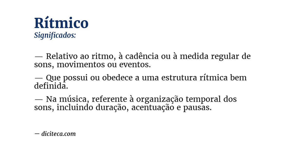Significado de rítmico