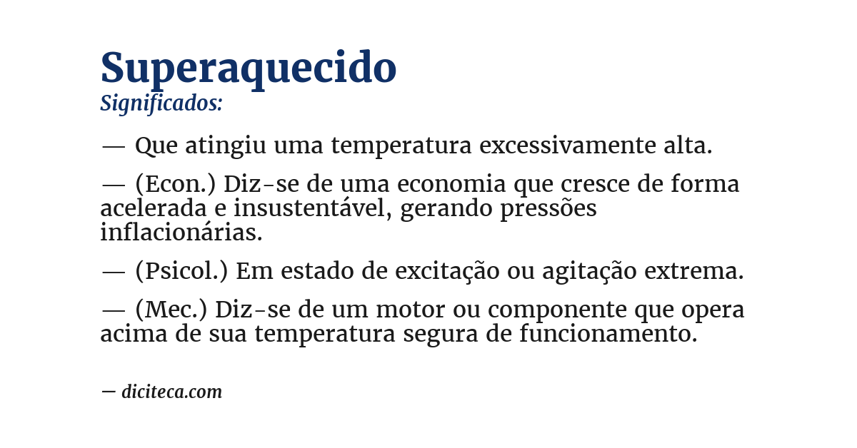 Significado de superaquecido
