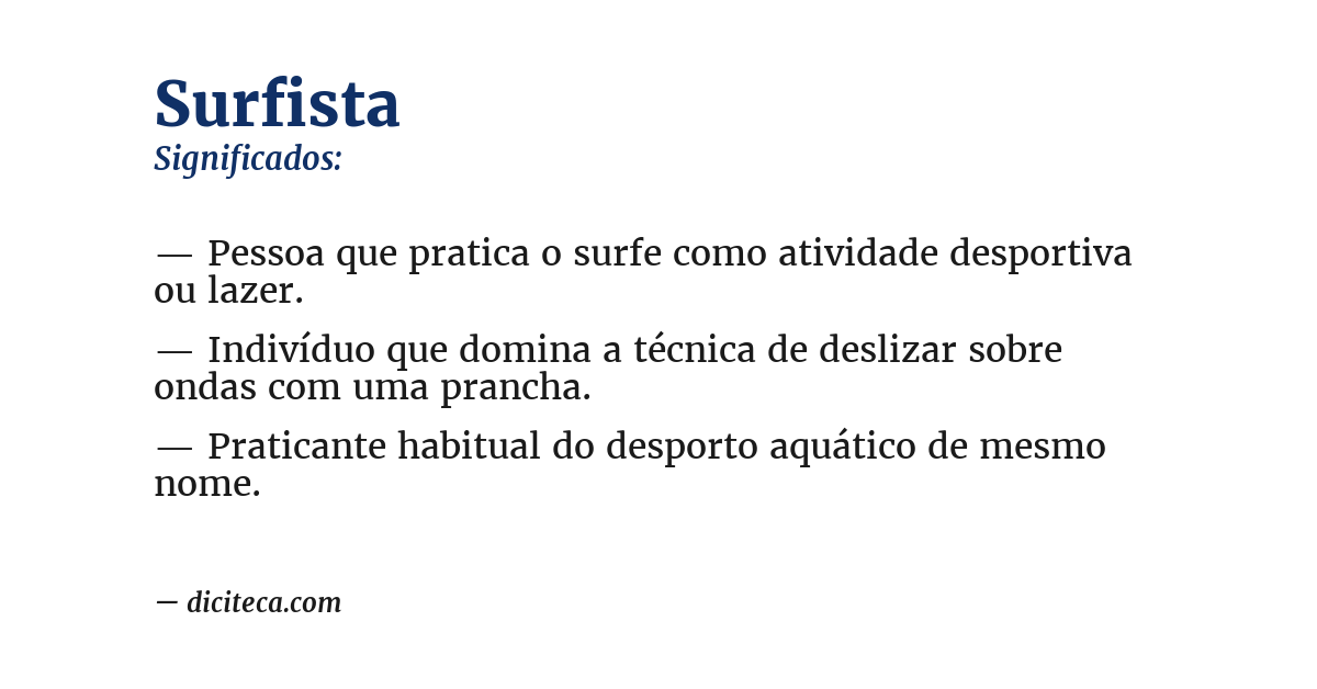 Significado de surfista