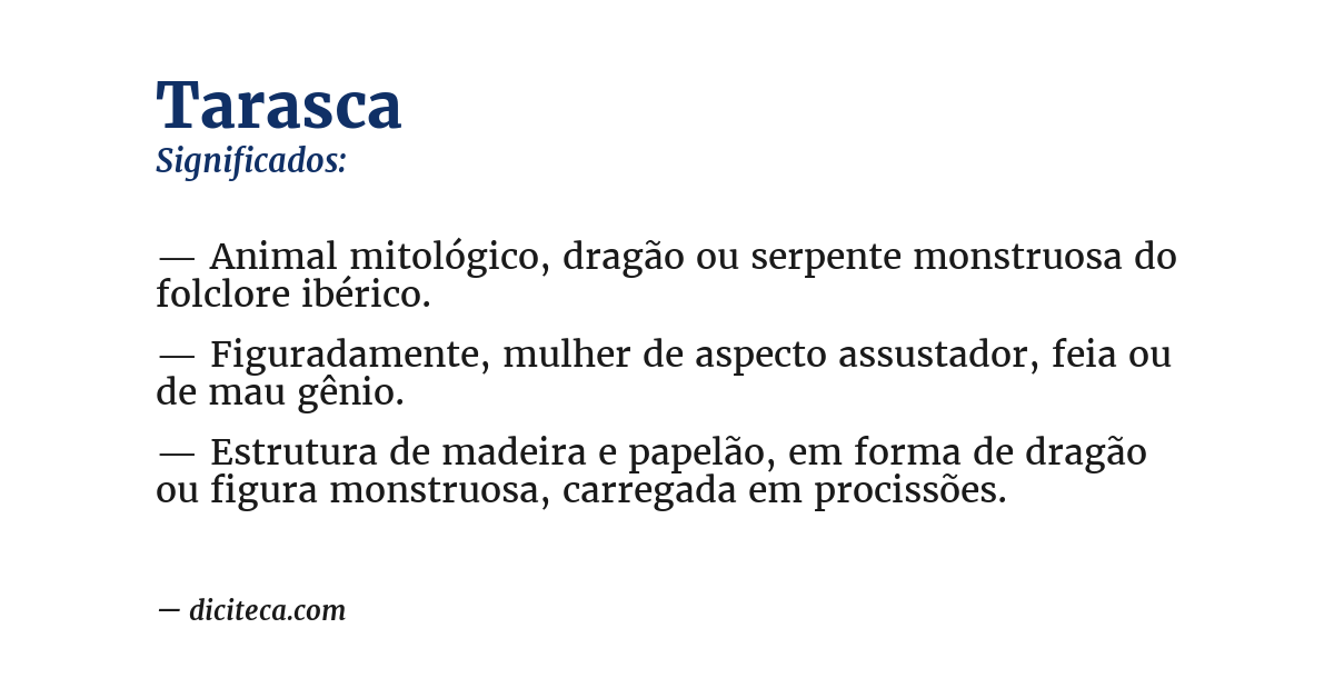Significado de tarasca