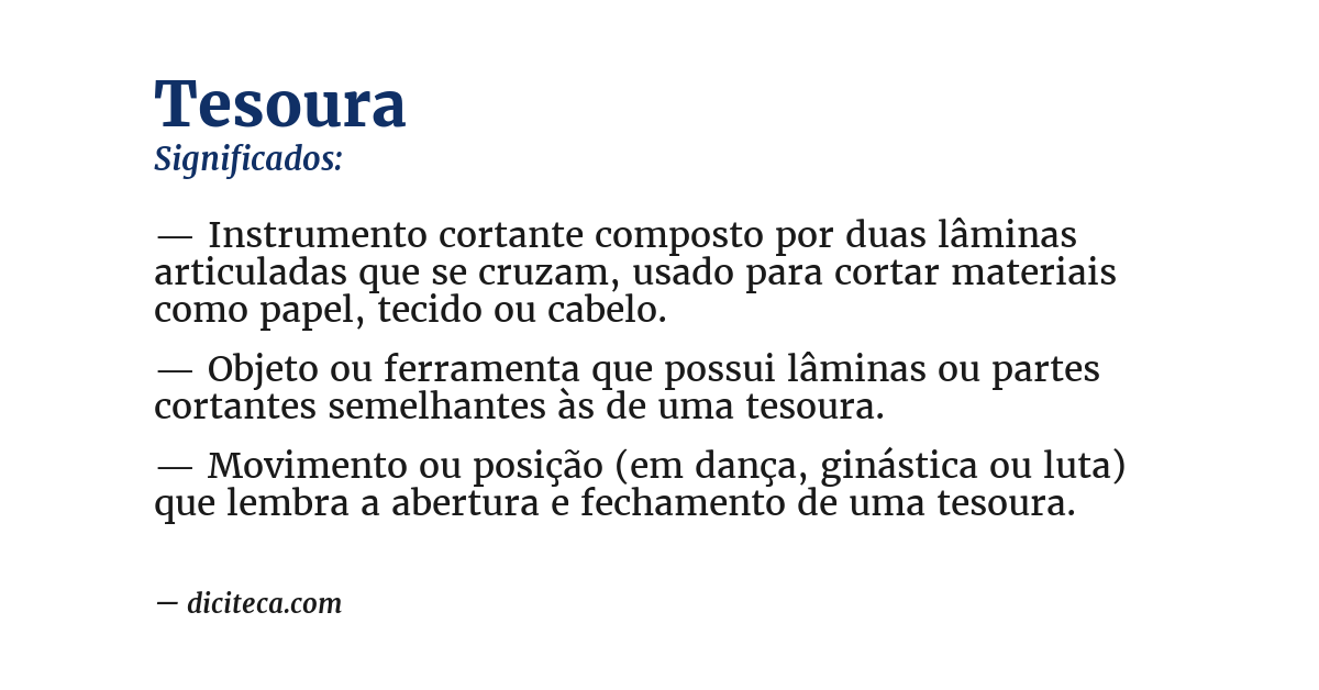 Significado de tesoura