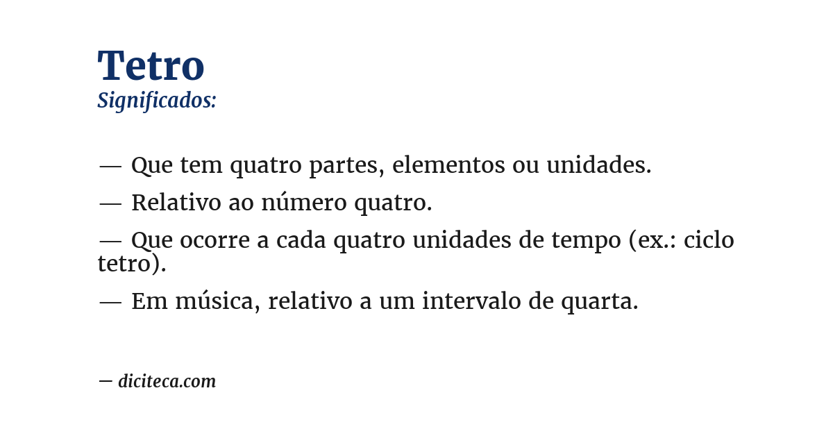 Significado de tetro