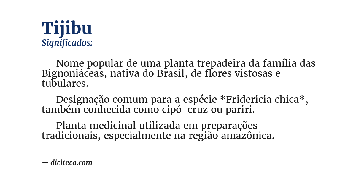 Significado de tijibu