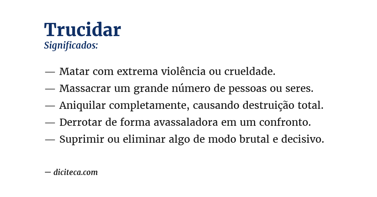 Significado de trucidar