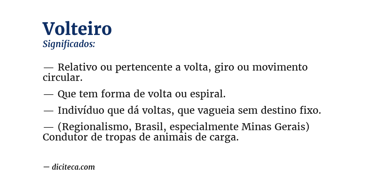 Significado de volteiro