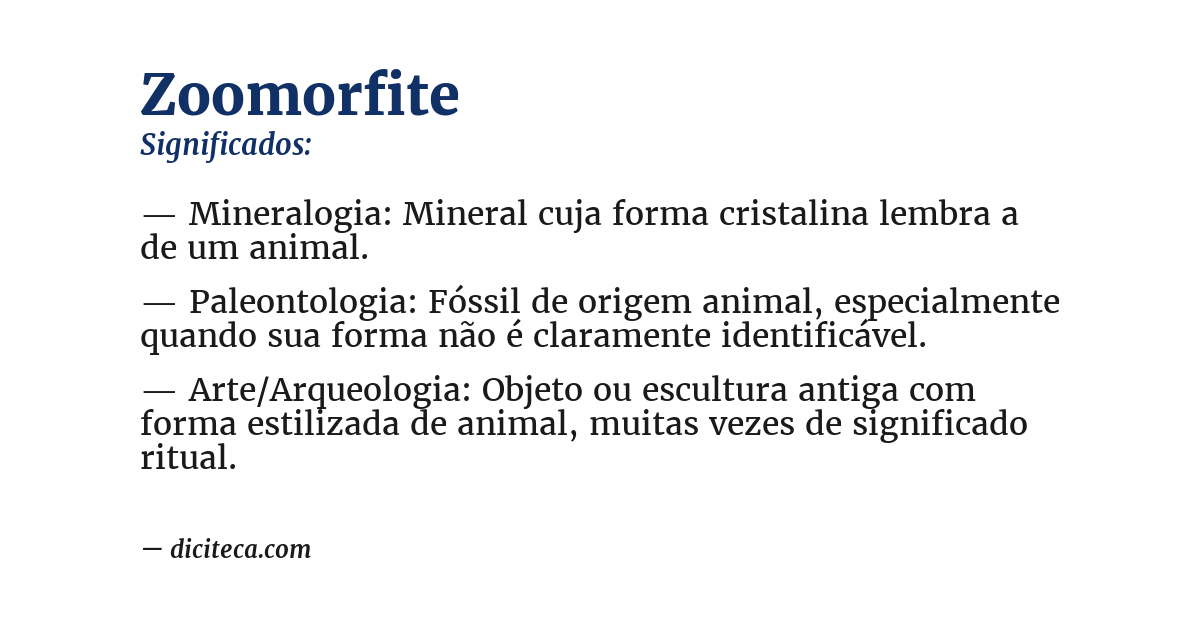 Significado de zoomorfite