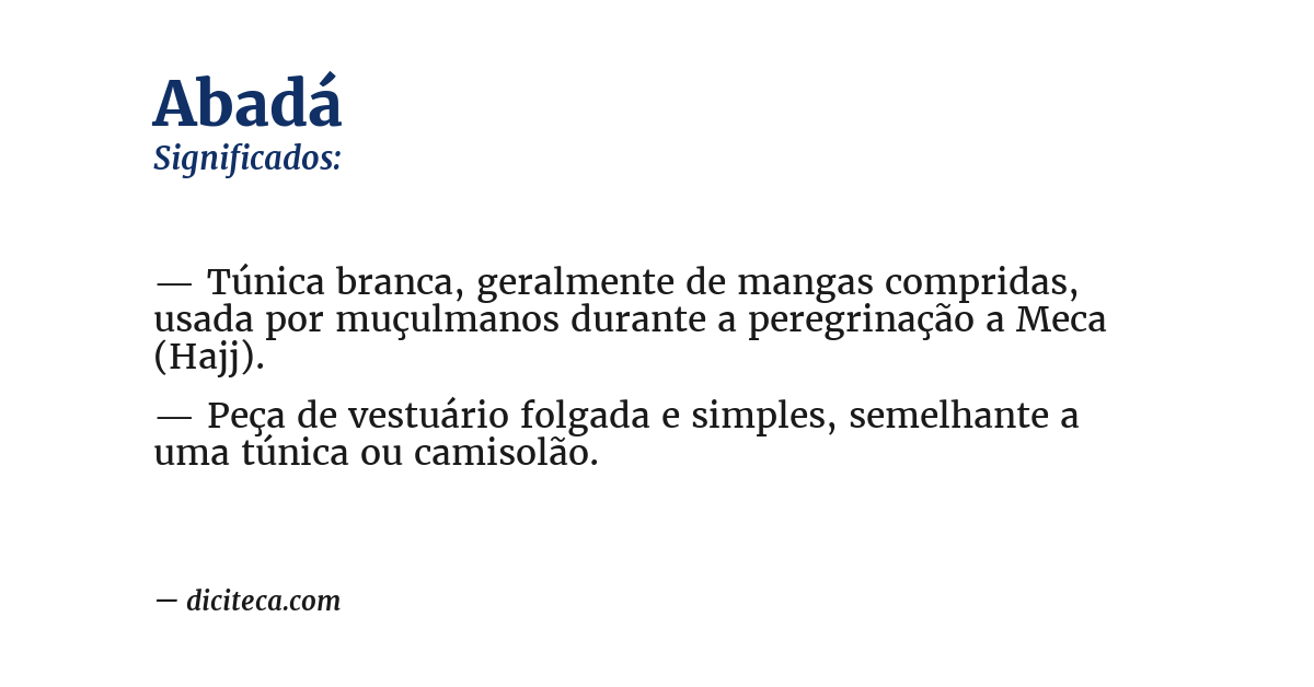 Significado de abadá