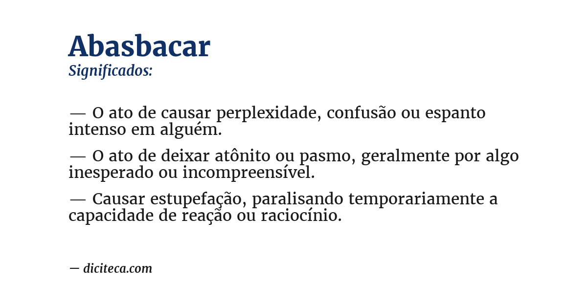 Significado de abasbacar