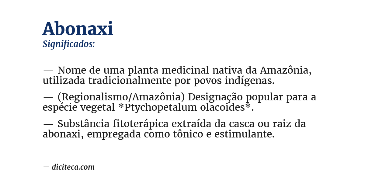 Significado de abonaxi