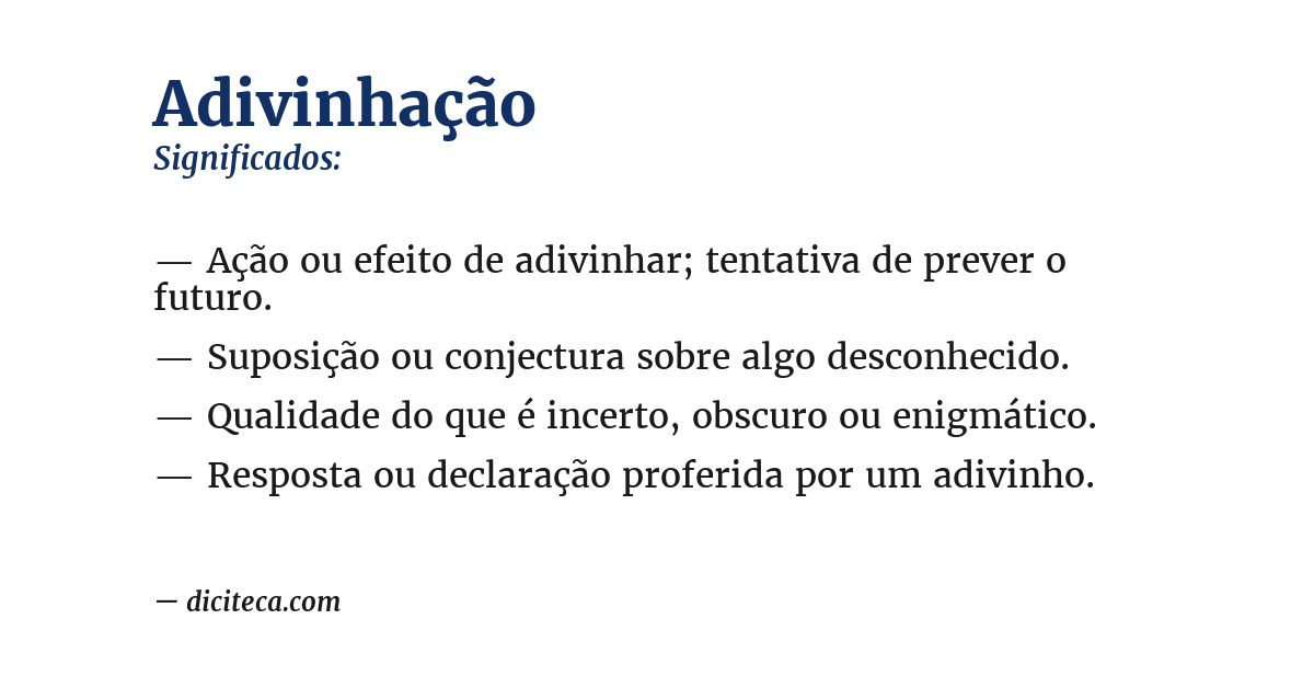 Significado de adivinhação