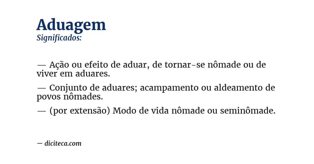Significado de aduagem