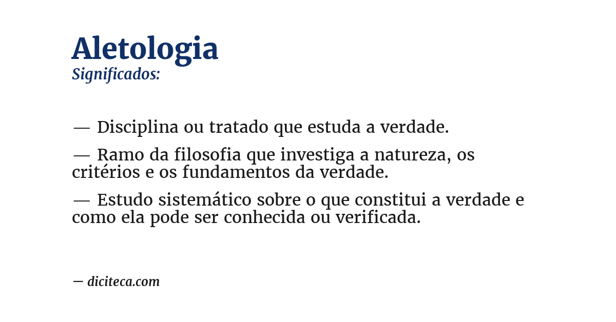 Significado de aletologia