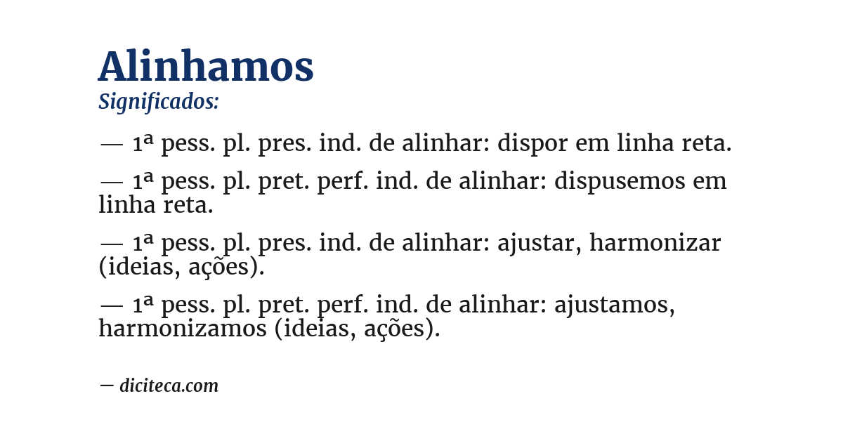 Significado de alinhamos