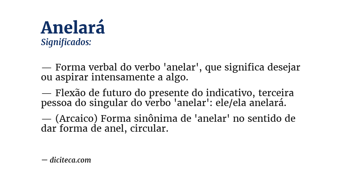 Significado de anelará