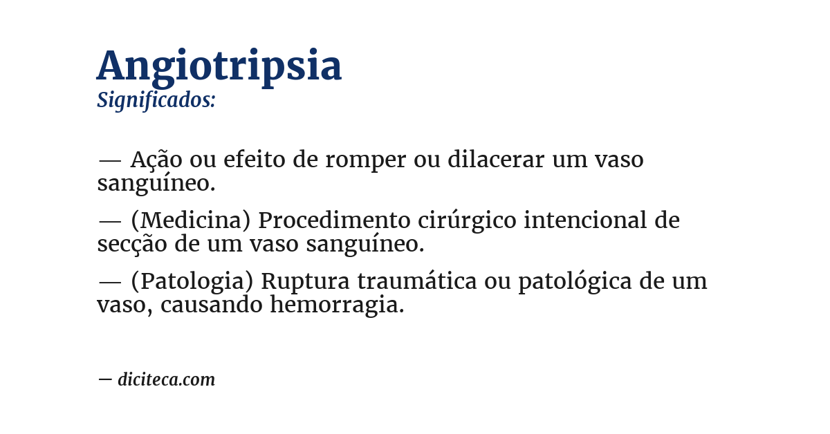 Significado de angiotripsia