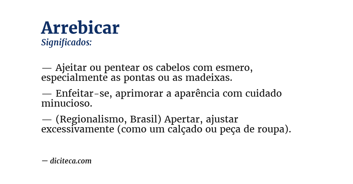 Significado de arrebicar