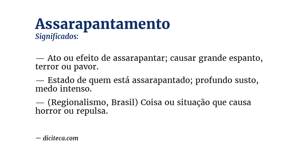 Significado de assarapantamento