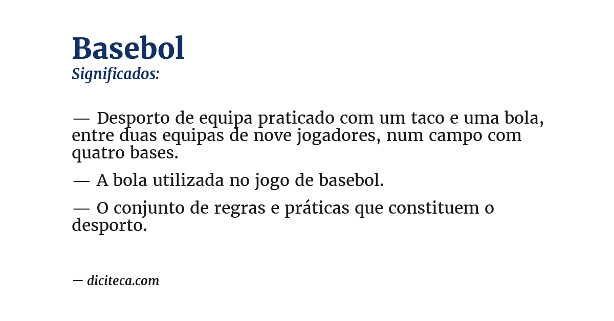 Significado de basebol
