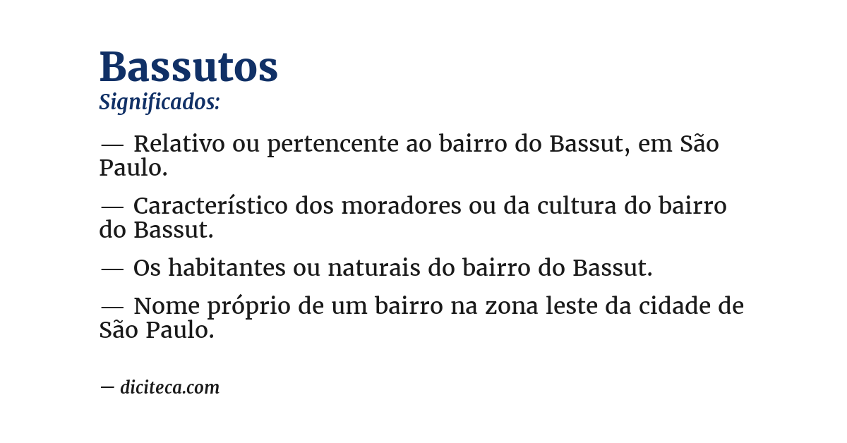 Significado de bassutos