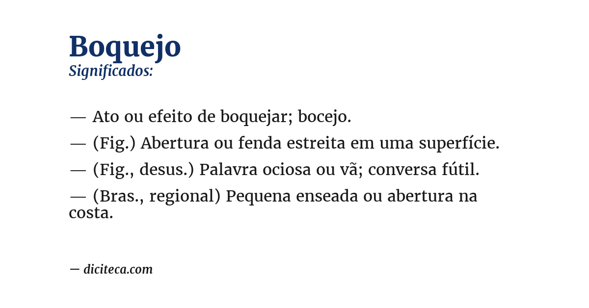 Significado de boquejo