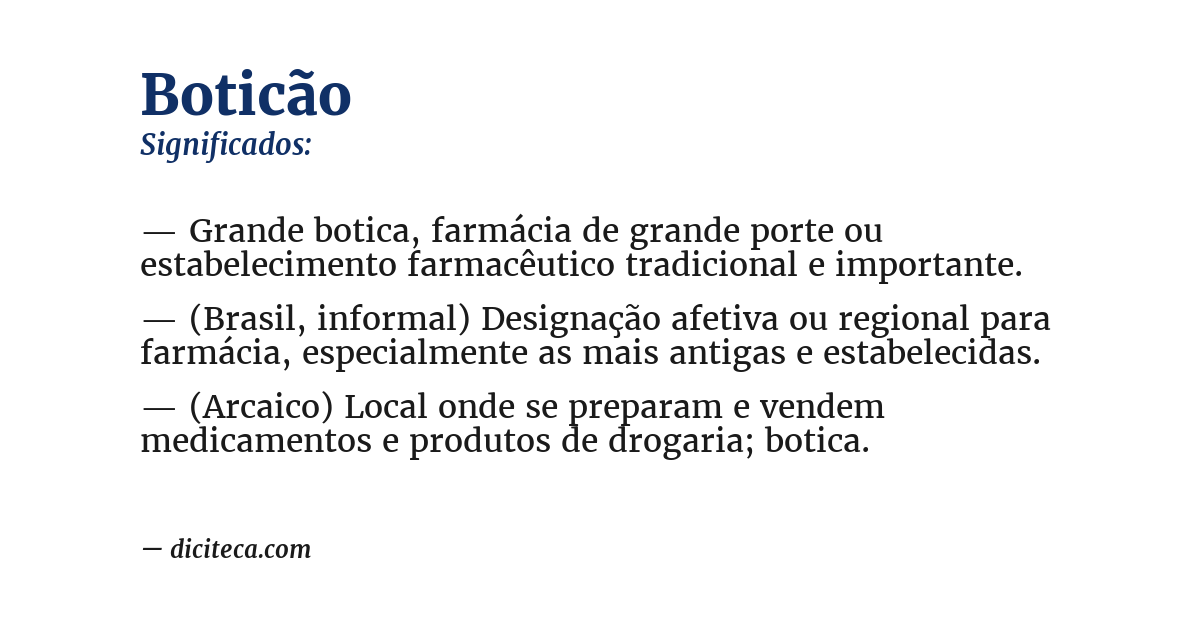 Significado de boticão