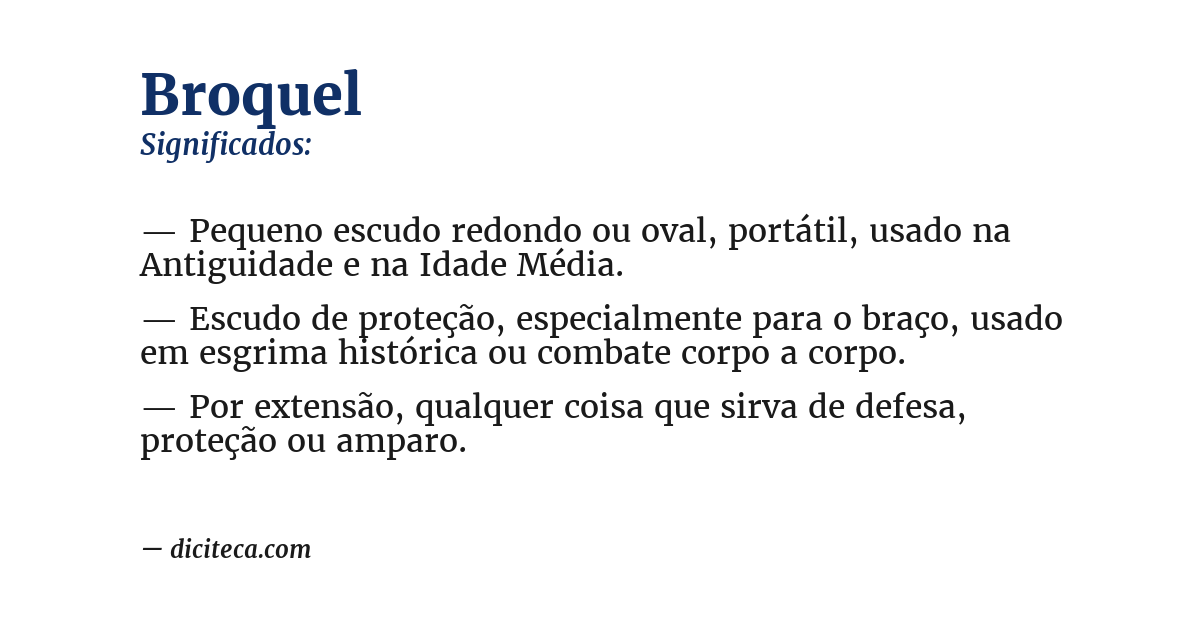 Significado de broquel