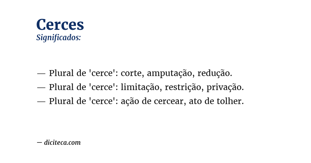 Significado de cerces