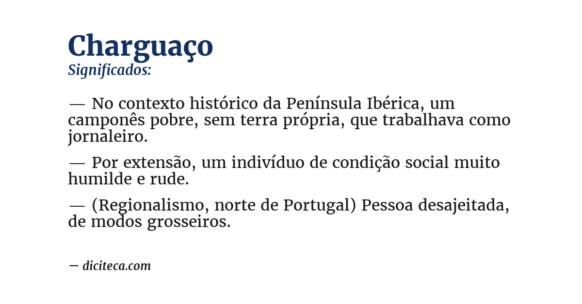 Significado de charguaço