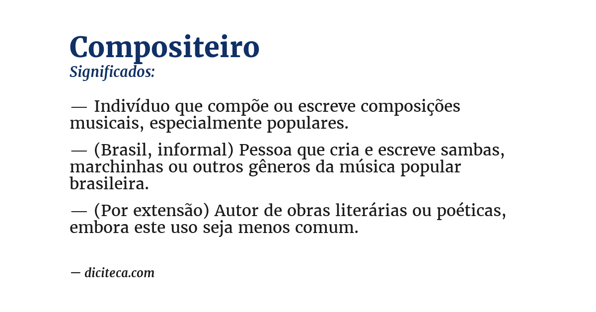 Significado de compositeiro