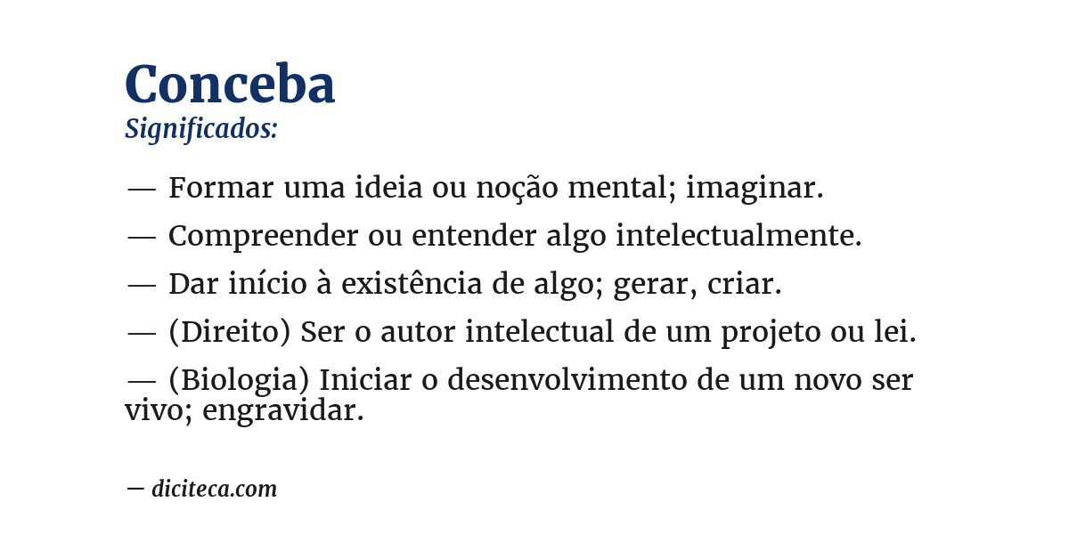 Significado de conceba