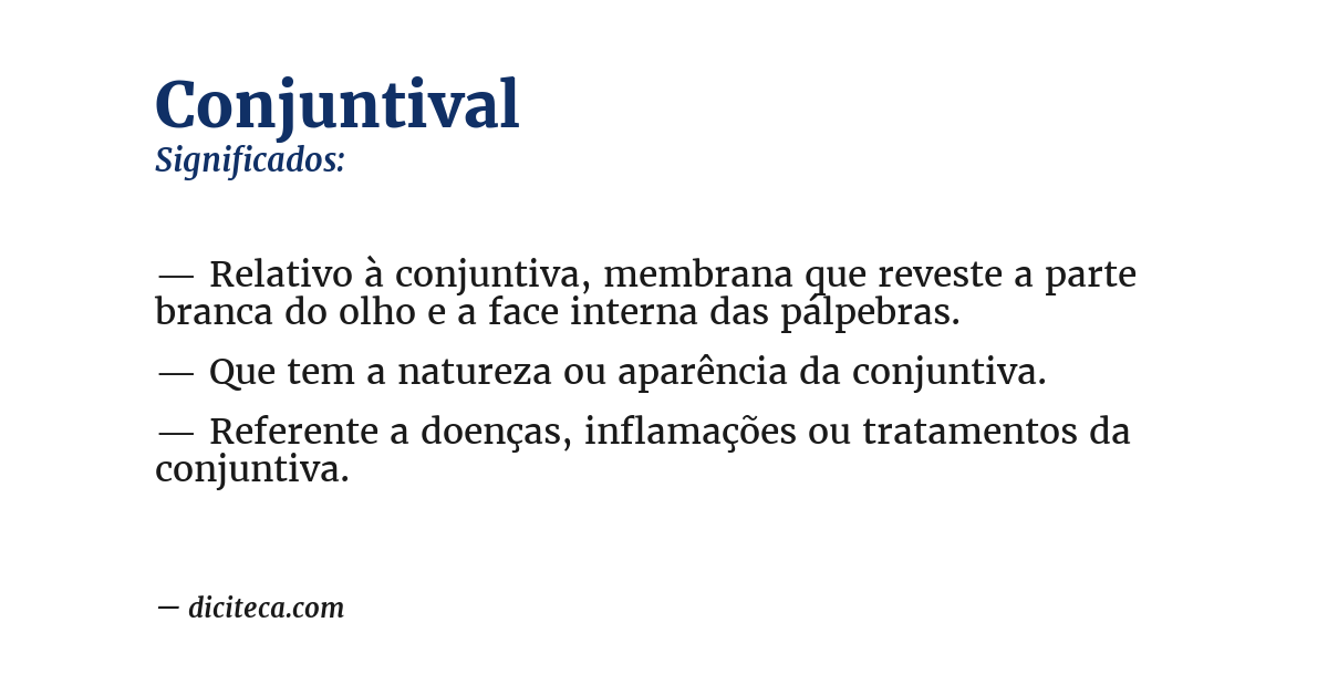 Significado de conjuntival