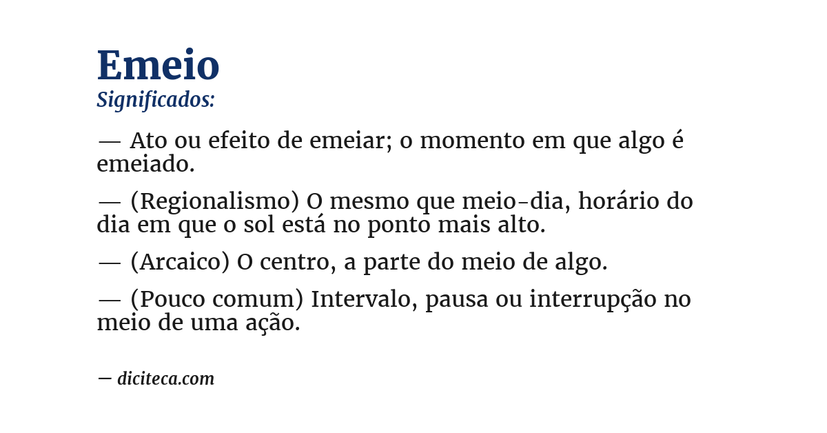 Significado de emeio