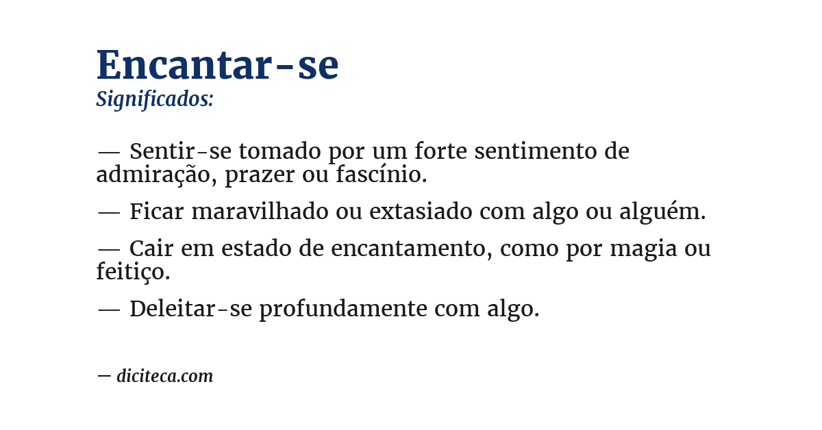 Significado de encantar-se
