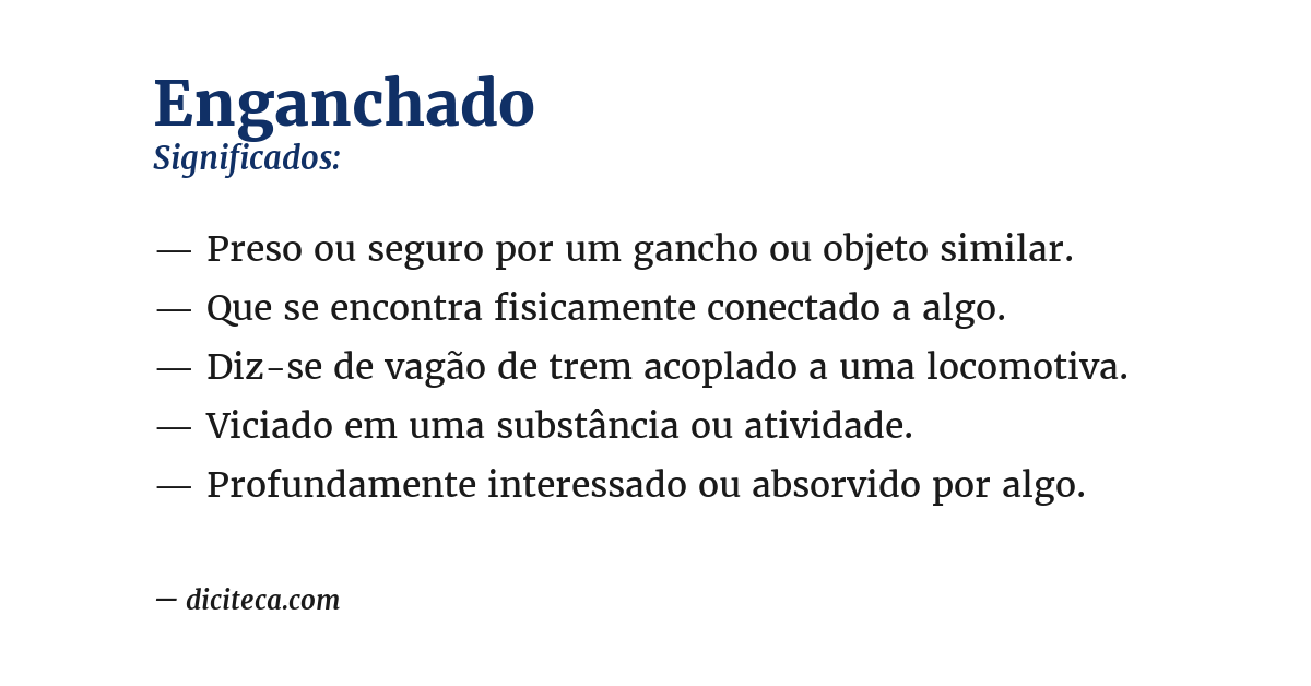 Significado de enganchado