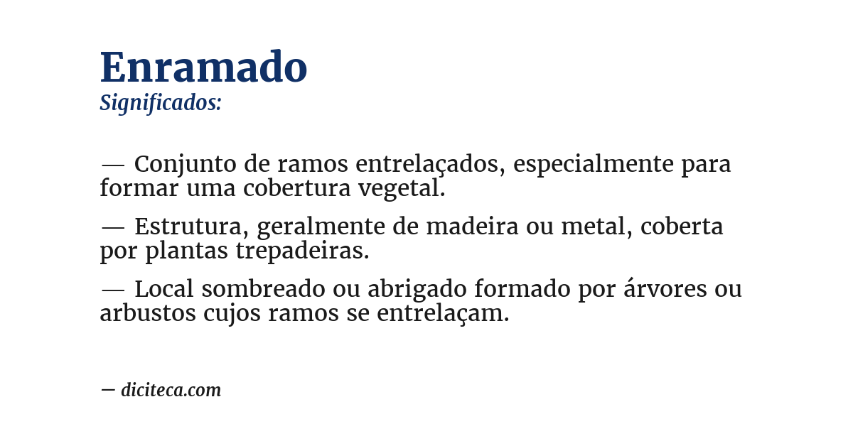 Significado de enramado