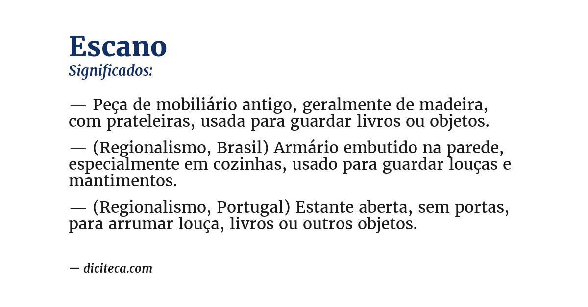 Significado de escano