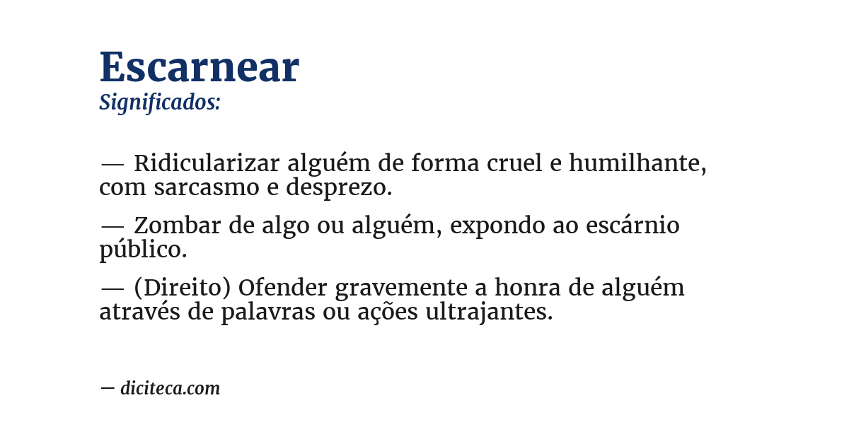 Significado de escarnear