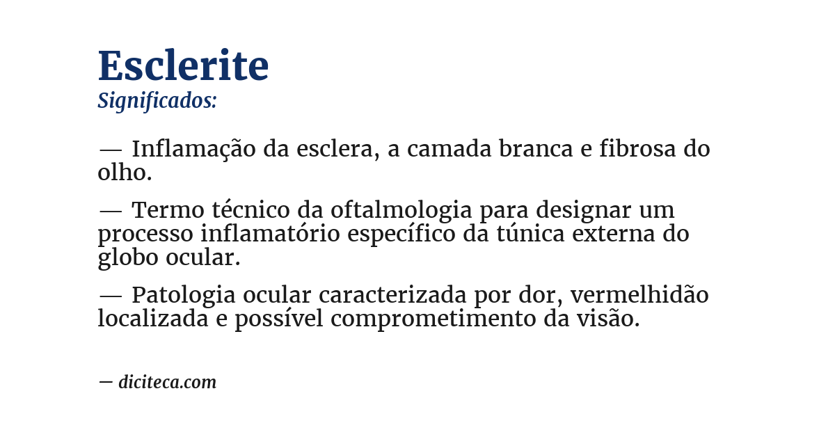 Significado de esclerite