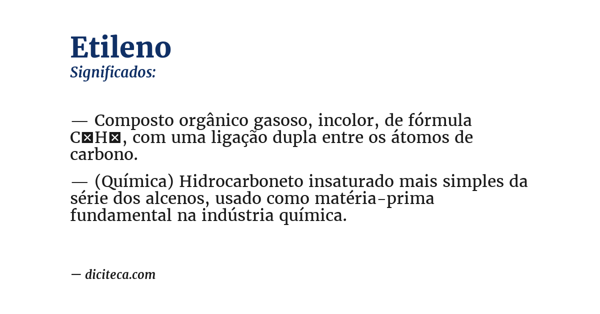 Significado de etileno