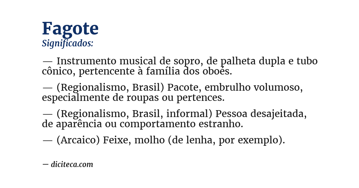 Significado de fagote