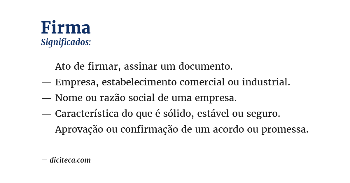 Significado de firma