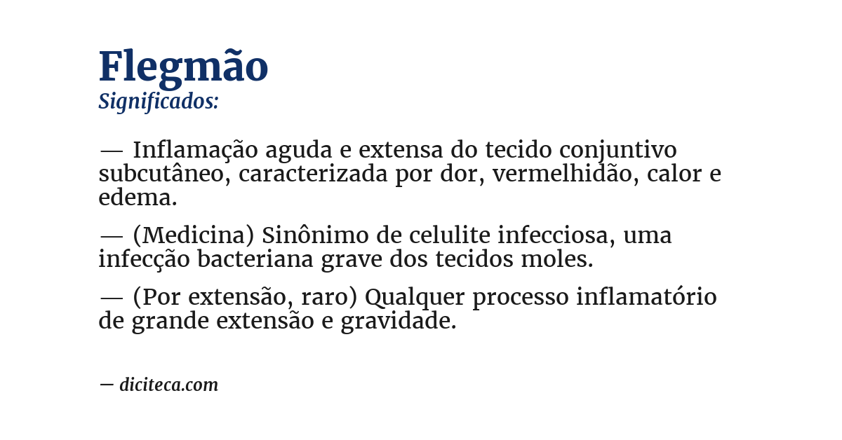 Significado de flegmão
