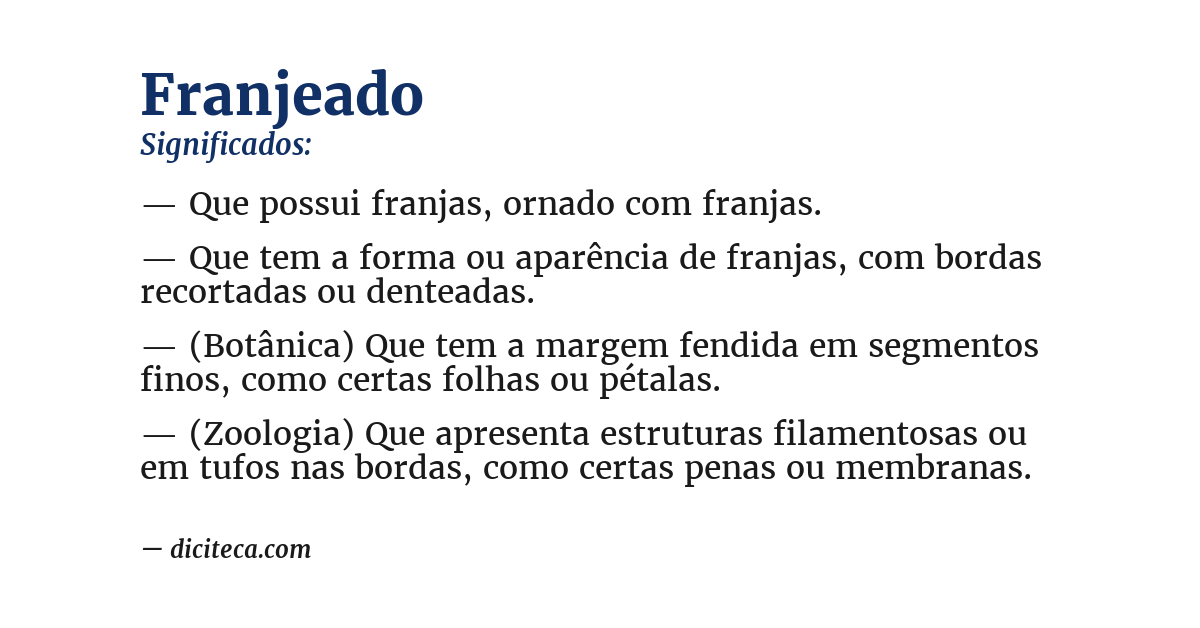 Significado de franjeado