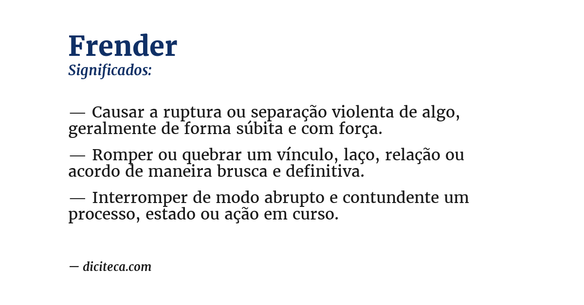 Significado de frender