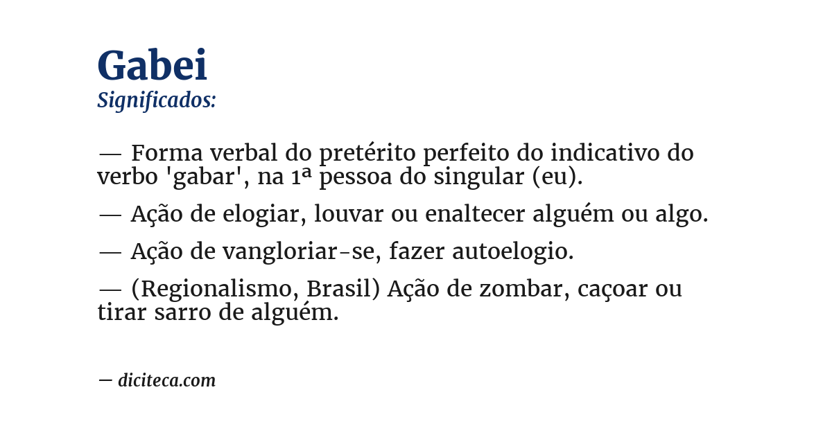 Significado de gabei