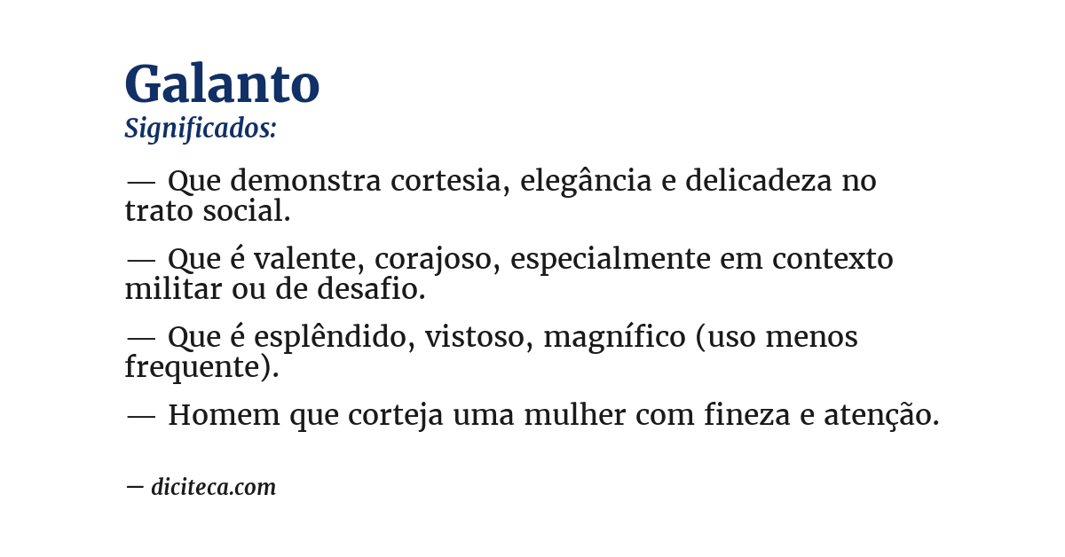Significado de galanto