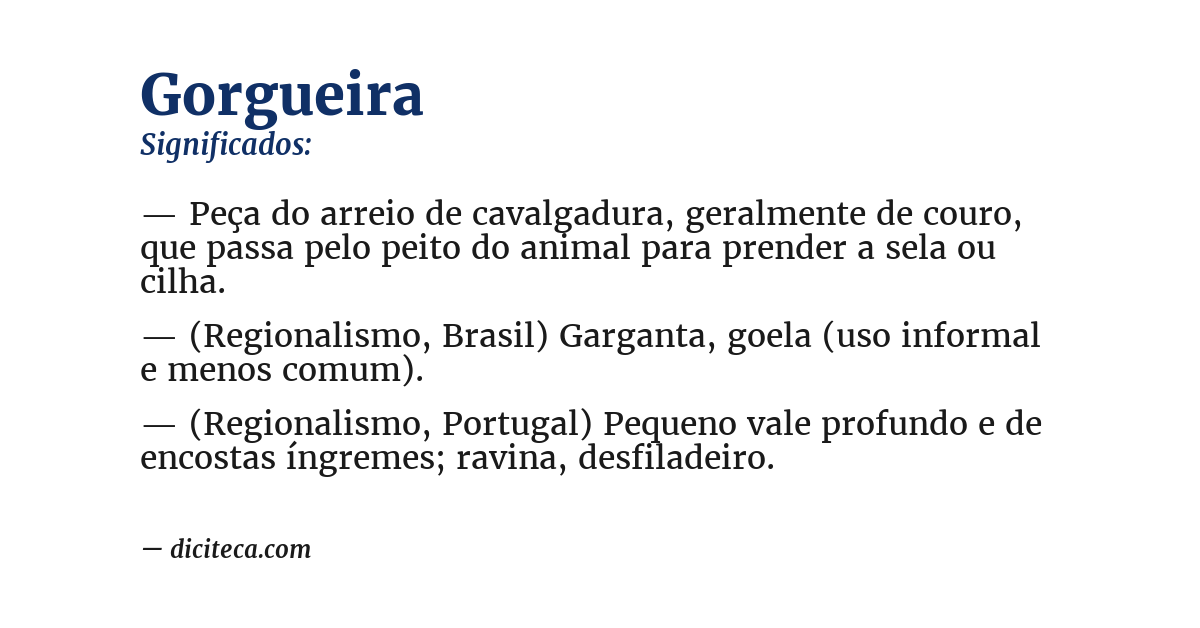 Significado de gorgueira