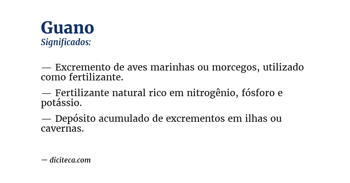 Significado de guano