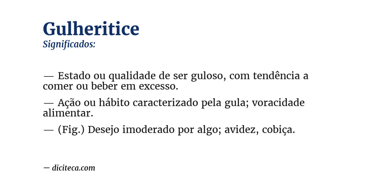Significado de gulheritice